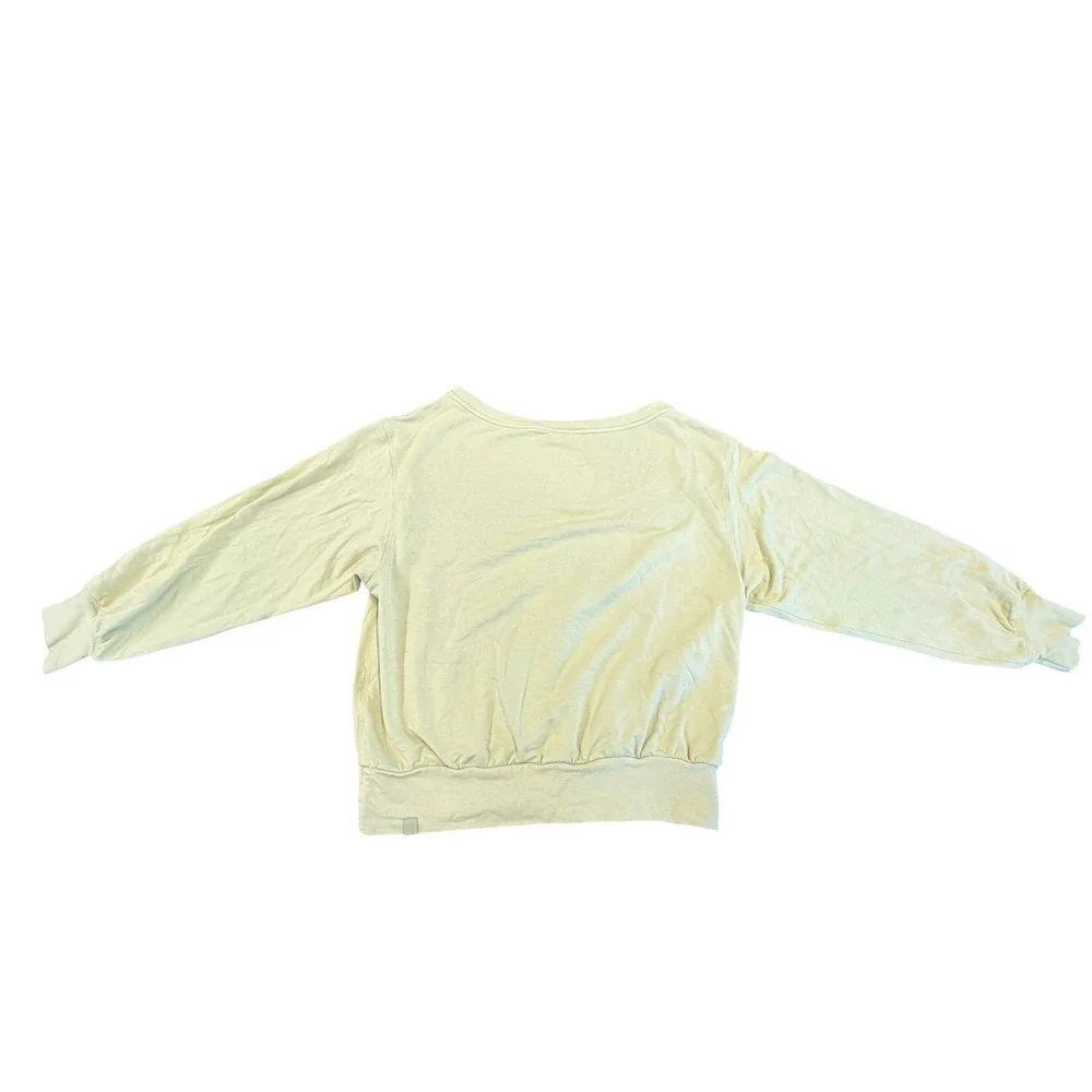 Lululemon Crossover Wrap Front Sweatshirt Pale Sage Green Women Relaxed Fit 21in